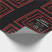 Retro Arcade Video Game Neon Kindergeburtstag Geschenkpapier (Ecke)