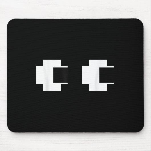 Retro-Arcade-Videospiel Geister-Augen Halloween-Gr Mousepad (Vorne)