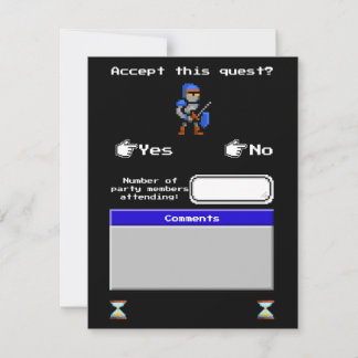 Retro-Arcade-Videospiel-RSVP RSVP Karte