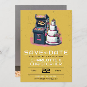 Retro Arcade Wedding Save The Date