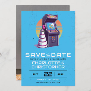 Retro Arcade Wedding Save The Date