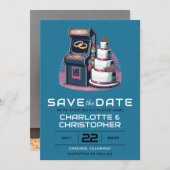 Retro Arcade Wedding Save The Date (Vorne/Hinten)