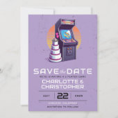 Retro Arcade Wedding Save The Date (Vorderseite)