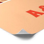 Retro Arch & 70er Pattern Groovy Wedding Willkomme Poster (Ecke)