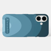Retro Arch Blue Name Case-Mate iPhone Hülle (Rückseite (Horizontal))