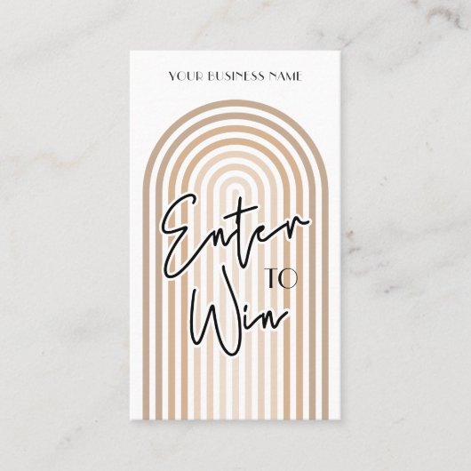 Retro Arch Boho Cream Prize Zeichn Raffle Ticket (Vorderseite)