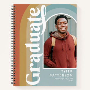 Retro Arch Foto 2025 Abschluss Leavers Book Notizblock