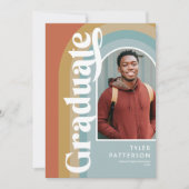 Retro Arch Foto 2025 Graduation Party - Einladung (Vorderseite)