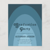 Retro Arch Graduation Party Blue Budget (Vorderseite)