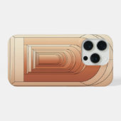 Retro-Arch-Korridor-Linienkunst-Geometrisches Desi iPhone Hülle (Rückseite (Horizontal))