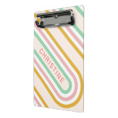 Retro Arch Lines Pastel Pink Minimal Mini Klemmbrett (Gewinkelt2)