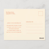 Retro Arch Rahmen Abitur Einladung Postkarte (Rückseite)