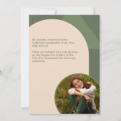 Retro Arch Sage Green 2 Foto Grad Ankündigung (Rückseite)