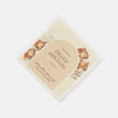 Retro Arch Script Grand Opening Zeremonie Serviette (Ecke)