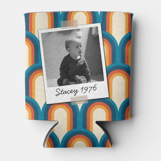 Retro Arch Seventies 70's 50th Birthday Photo Dosenkühler (Vorderseite)