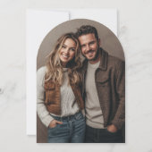 Retro Arch Style Couple Foto Brautparty Einladung (Rückseite)