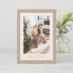 Retro Arch Taupe Neutrales Frohe Weihnachten Foto