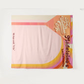 Retro Arch Vintag Sunset Bachelorette Hintergrund Wandteppich (Vorderseite (Horizontal))