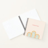 Retro Arched Stripes Pastel Pink Minimal Notizblock (Innenseite)