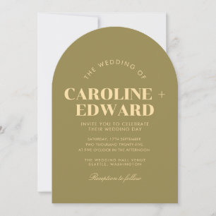 Retro Arched Wedding Einladung