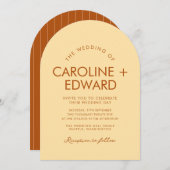 Retro Arched Wedding Einladung (Vorne/Hinten)