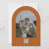 Retro Arched Wedding Einladung (Rückseite)
