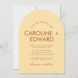 Retro Arched Wedding Einladung