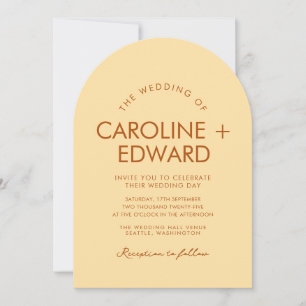 Retro Arched Wedding Einladung
