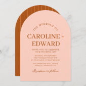 Retro Arched Wedding Einladung (Vorne/Hinten)