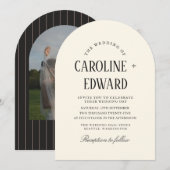 Retro Arched Wedding Einladung (Vorne/Hinten)