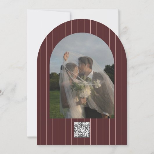 Retro Arched Wedding Einladung (Rückseite)