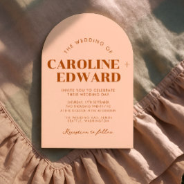 Retro Arched Wedding Einladung