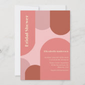 Retro Arches Coral Pink Brautparty Einladung (Vorderseite)