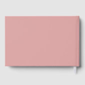 Retro Arches Coral Pink Wedding Gästebuch (Rückseite)