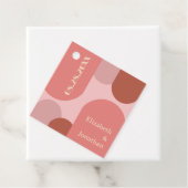 Retro Arches Coral Pink Wedding Geschenkanhänger (Beispiel)