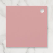 Retro Arches Coral Pink Wedding Geschenkanhänger (Rückseite)