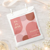 Retro Arches Coral Pink Wedding Geschenktütchen (Ausgeschnitten)