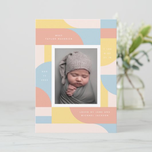 Retro-Arches Einladung (Stehend Vorderseite)