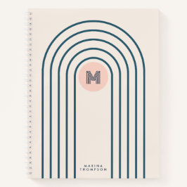 Retro-Arches mit Abstrakten geometrischen Linien Notizblock