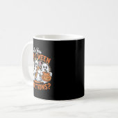 Retro Are You Fall O Ween Directions Ghost Hallowe Kaffeetasse (Vorderseite Links)
