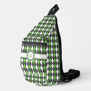 Retro Argyle Crossbody Bag