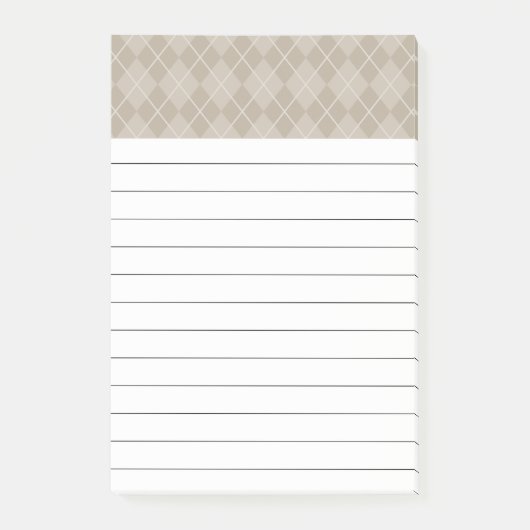 Retro-Argyle-Post-it-Notes Post-it Klebezettel (Vorderseite)