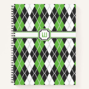 Retro-Argyle-Spiralblock Notizbuch