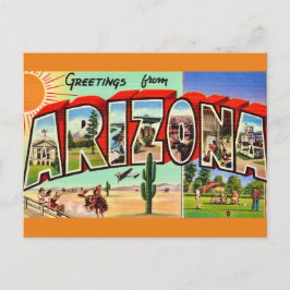 Retro Arizona Postcard Postkarte