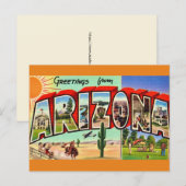 Retro Arizona Postcard Postkarte (Vorne/Hinten)