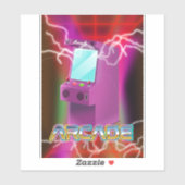 Retro-Arkade der 80er Jahre Aufkleber (Blatt)