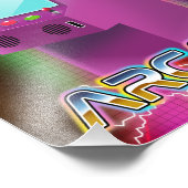 Retro-Arkade der 80er Jahre Fotodruck (Ecke)