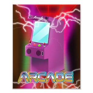 Retro-Arkade der 80er Jahre Fotodruck