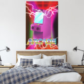 Retro-Arkade der 80er Jahre Leinwanddruck (Insitu (Schlafzimmer))