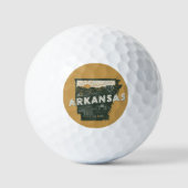 Retro Arkansas Staat Golfball (Vorderseite)